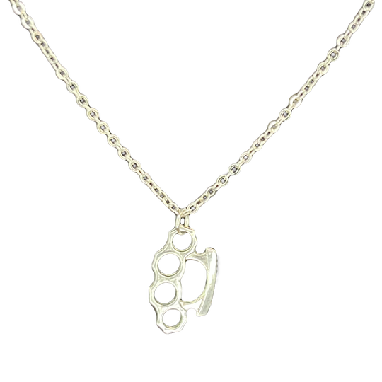 Brass knuckles Necklace