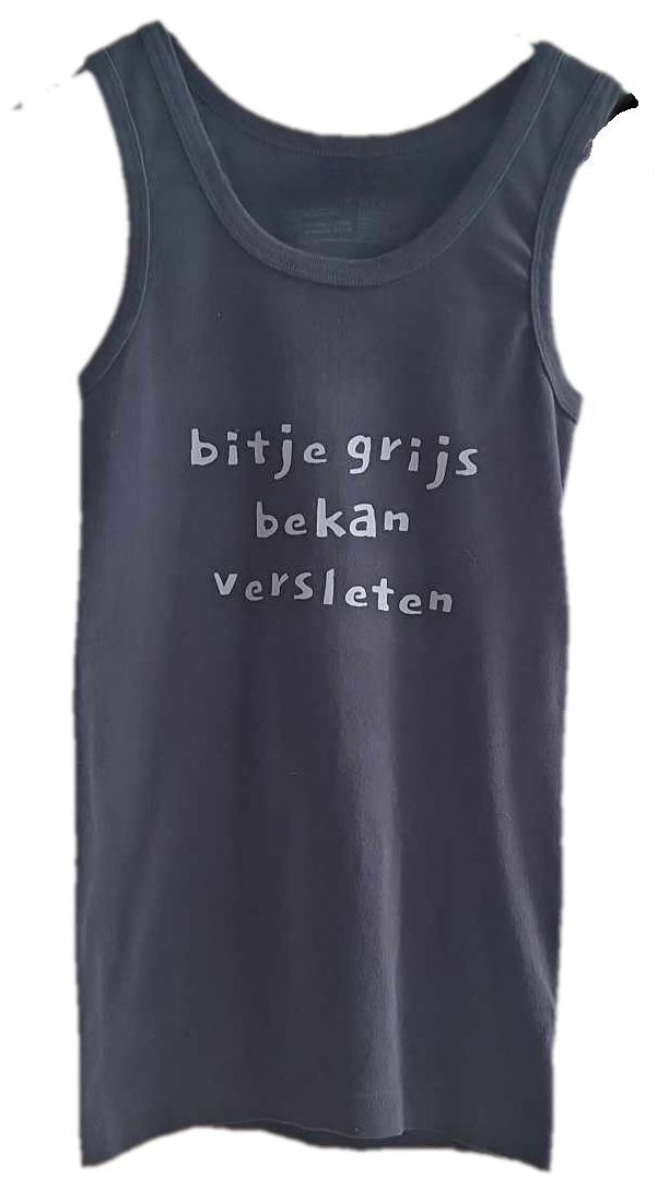 Bitje grijs bekan versleten