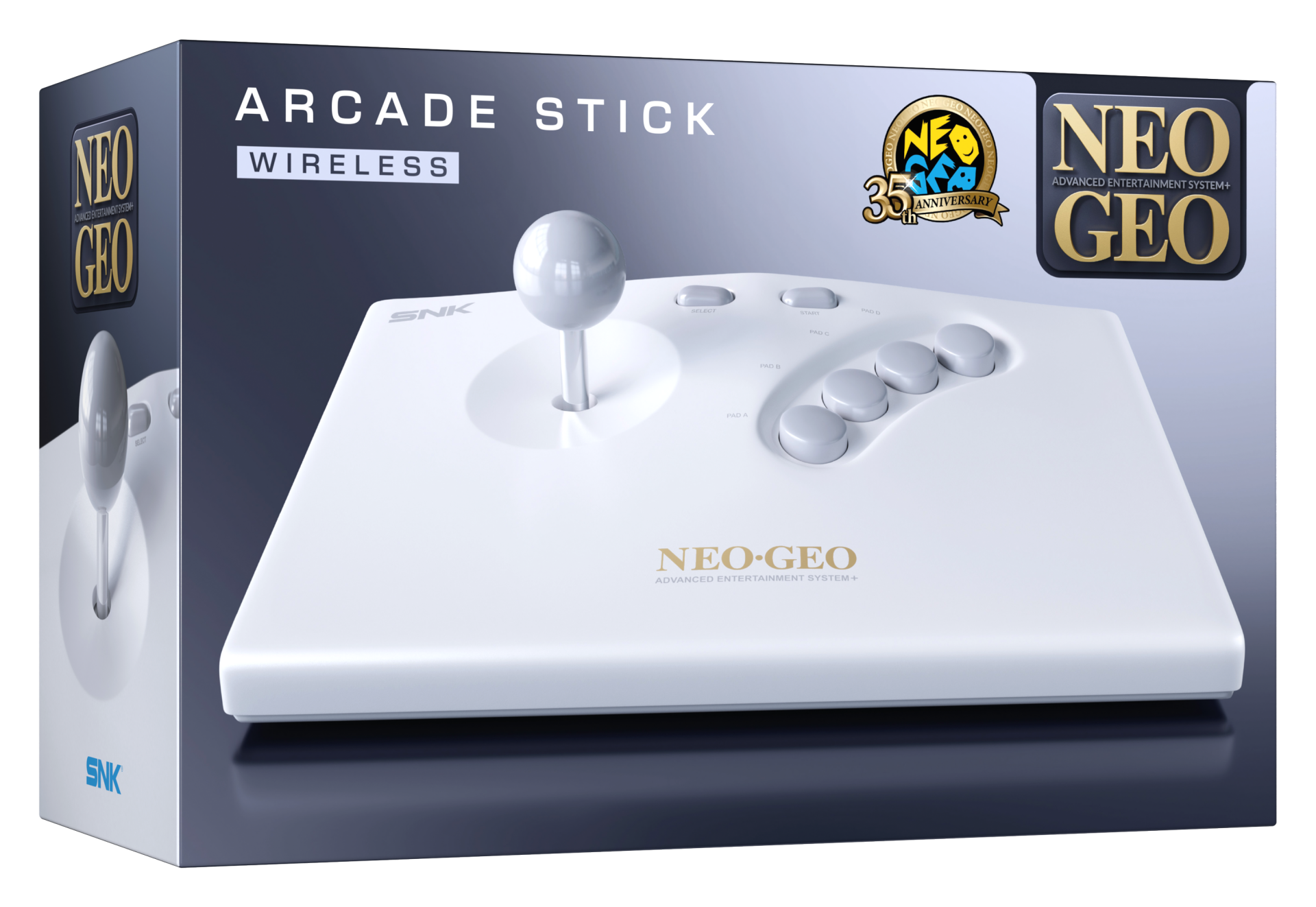 Wireless NEOGEO AES+ Arcade Stick (white)