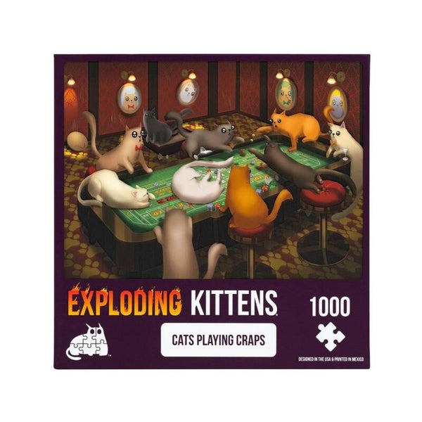Cats Playing Craps 1000 stukjes legpuzzel