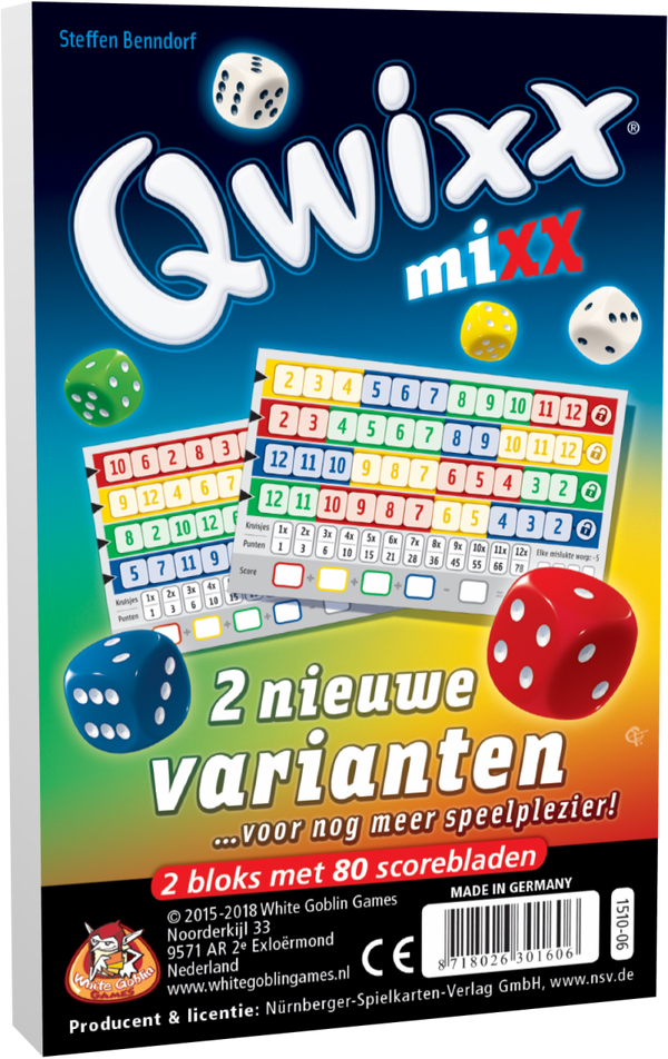 Qwixx Mix scorebloks - Nederlands