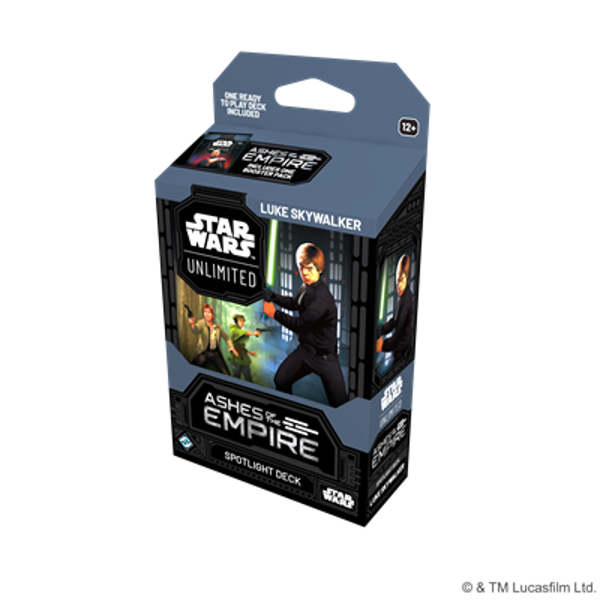 Star Wars Unlimited Ashes of the Empire Spotlight Deck Luke Skywalker