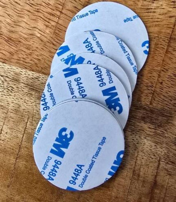 Dubbelzijdig klevende "pads".