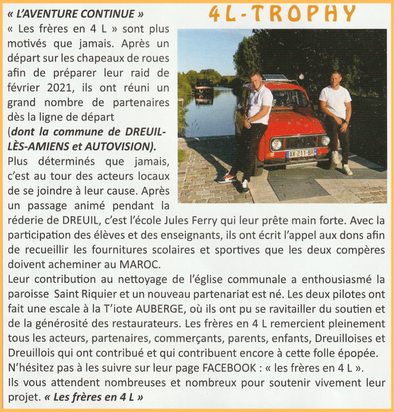 4l trophy et la T'iote AUBERGE