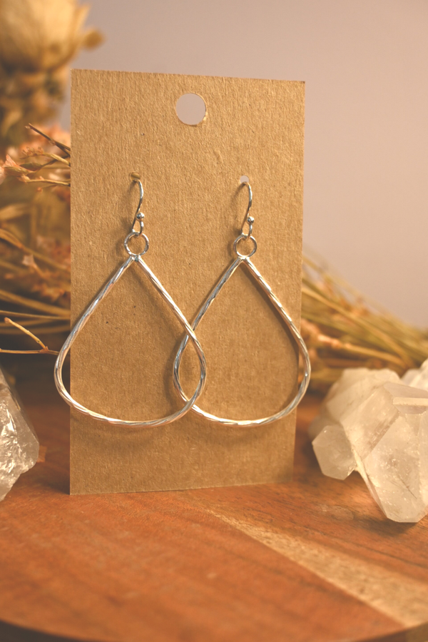 Sterling Silver Sparkle Drop Earrings