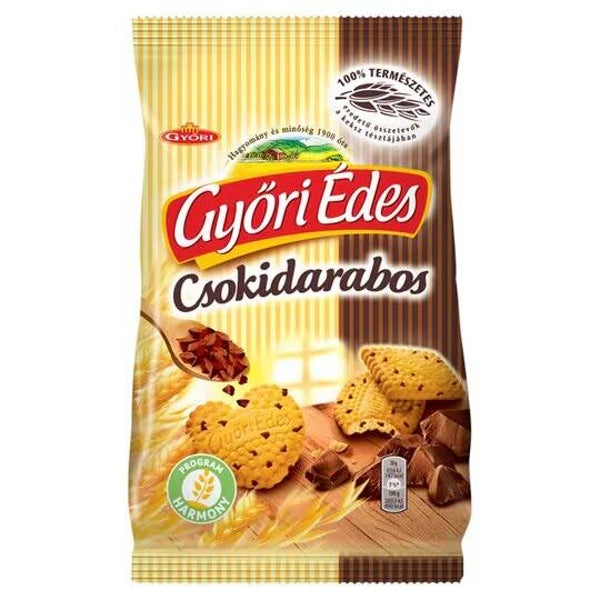 Győri Édes csokidarabos omlós, mézes keksz 150g