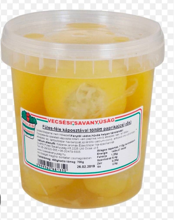 Füles fehérkáposztával töltött csípös almapaprika 400g