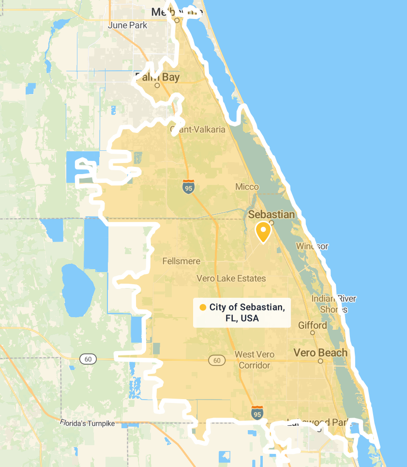 Indian River Lagoon Service Area Map