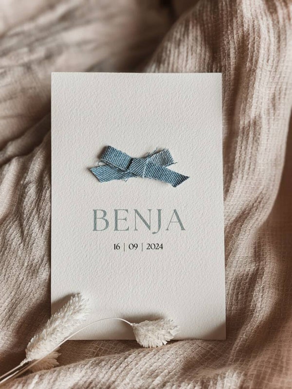 Geboortekaartje - spijkerstrikje