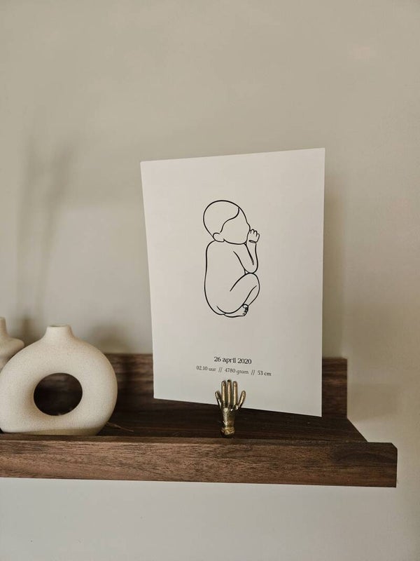 Poster met geboortegegevens