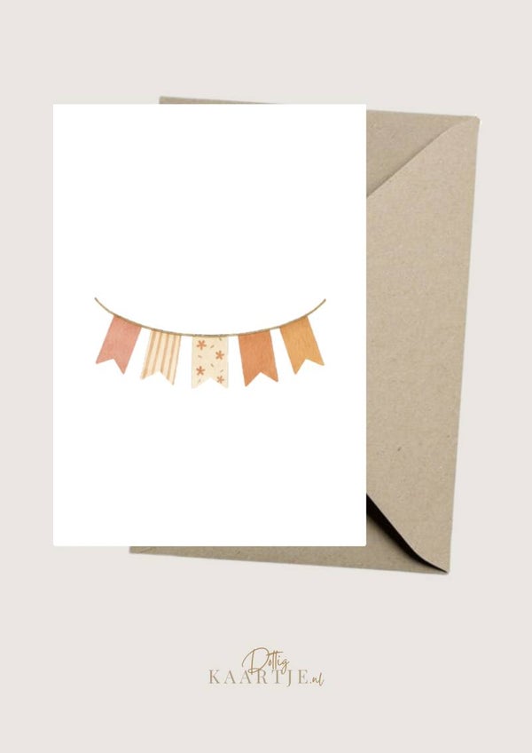 Wenskaart - slinger vaantje