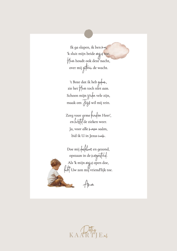 Ik ga slapen ik ben moe, verkorte versie