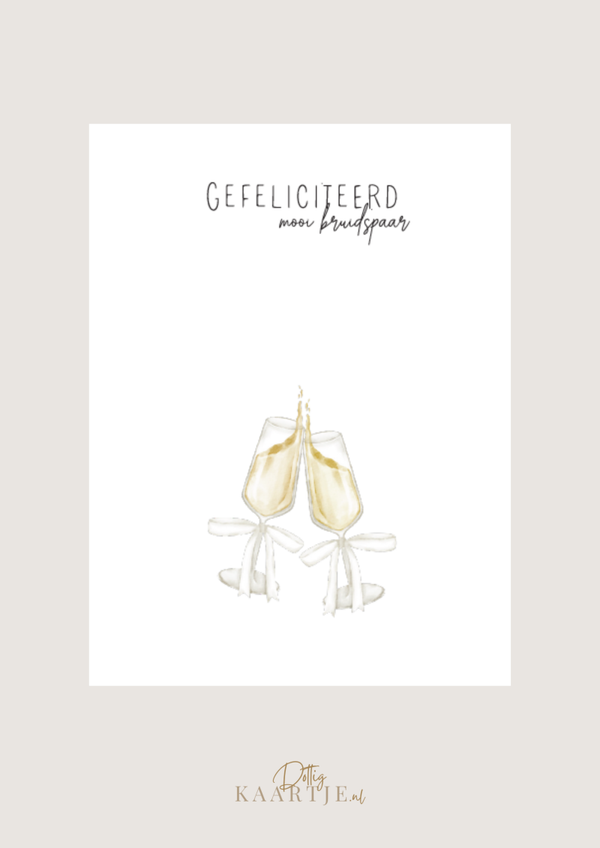 Gefeliciteerd mooi bruidspaar