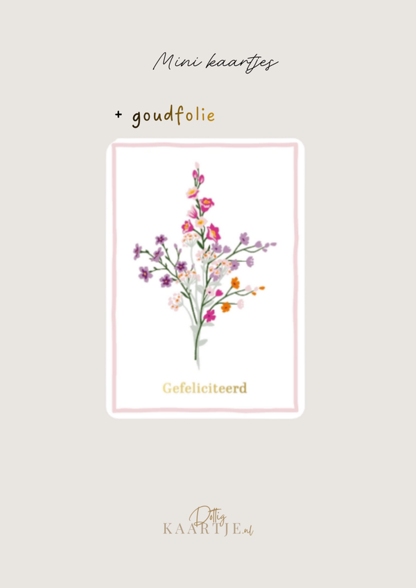 Mini kaartjes  |  Gefeliciteerd