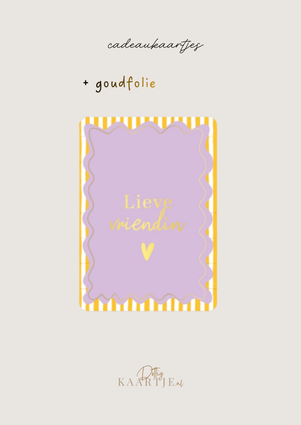 Cadeaukaartje  |  lieve vriendi