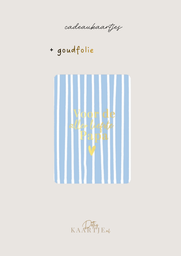 Cadeaukaartje  |  liefste papa