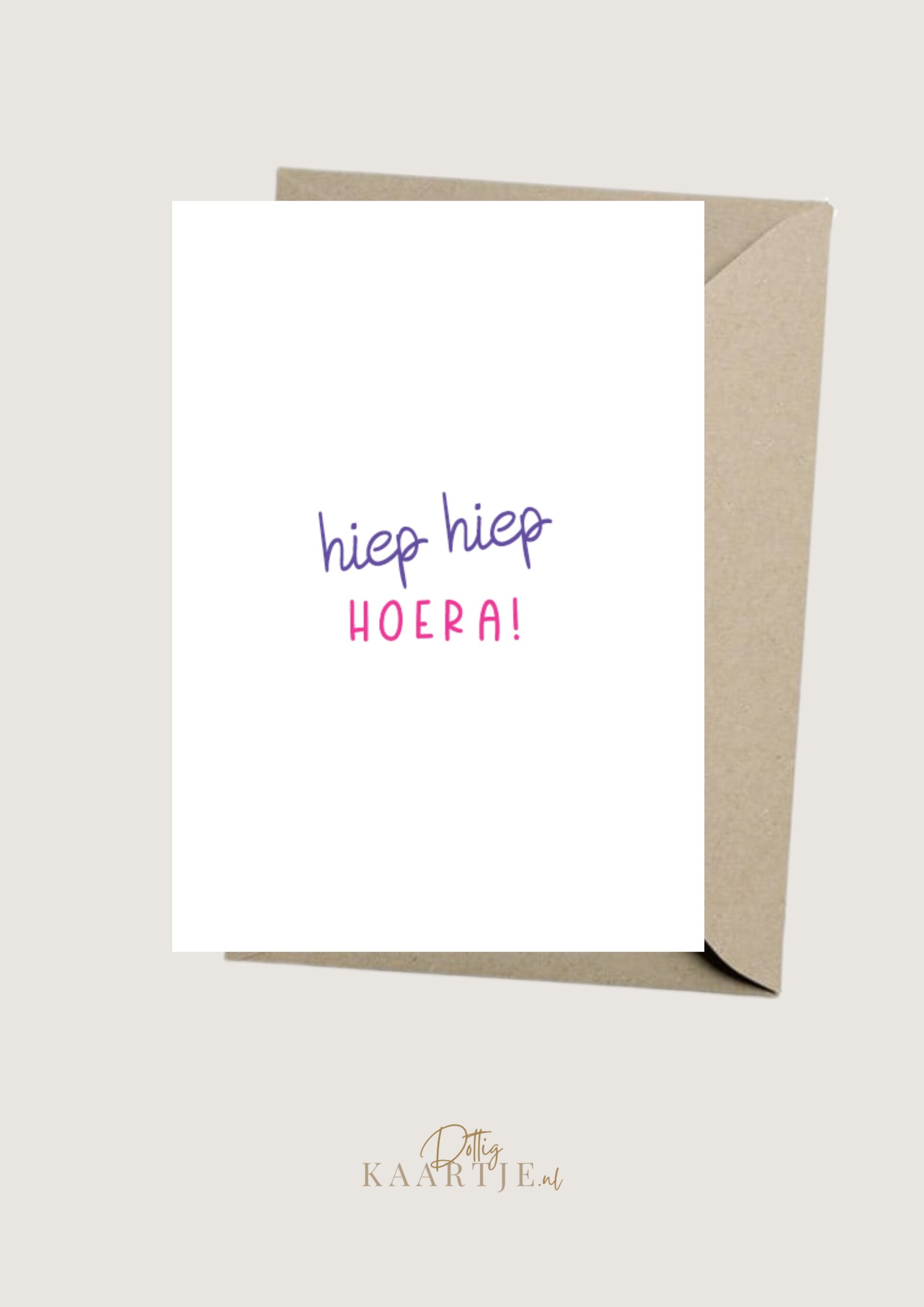 Wenskaart - hiep hiep hoera