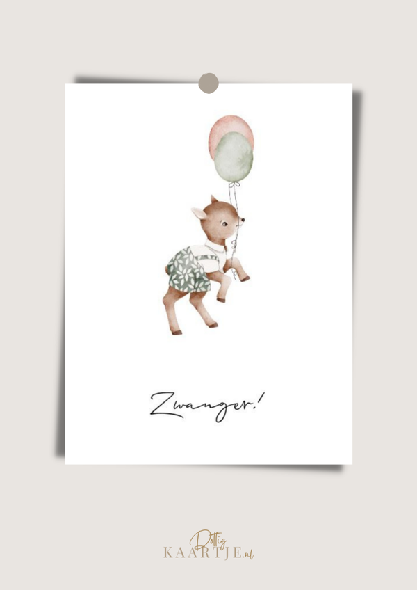 Wenskaart - zwanger