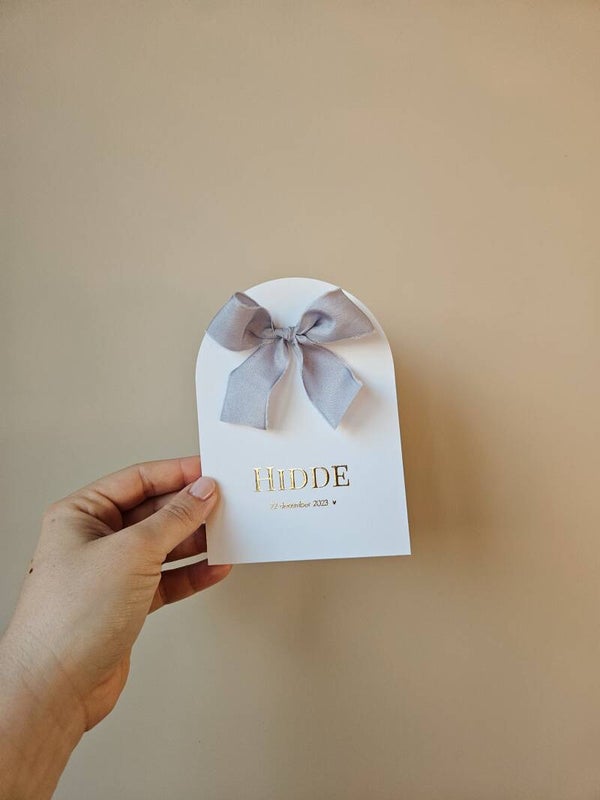 Stansvorm geboortekaartje