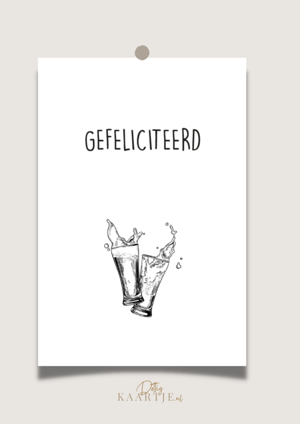 Wenskaart gefeliciteerd - mannen
