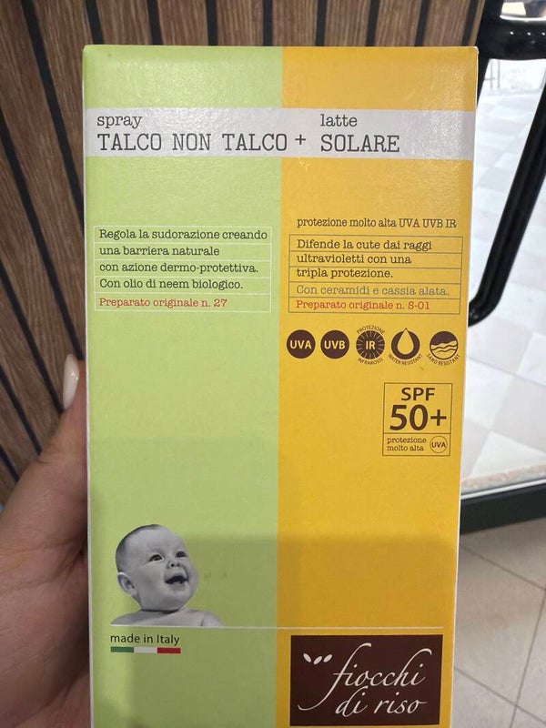 Talco non talco +latte solare 50