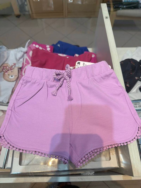 Pantaloncino neonata lilla