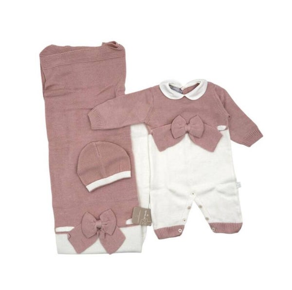 set nascita 3 pezzi ( coperta,capellino,tutina)