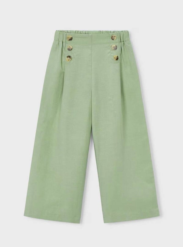 Pantalone lino verde