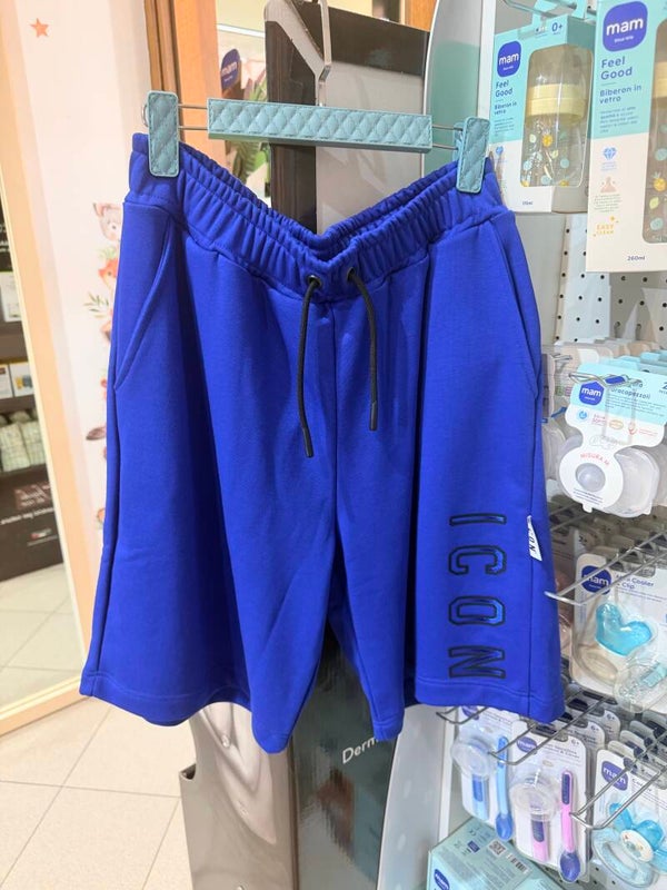 Pantalone tuta corto blu
