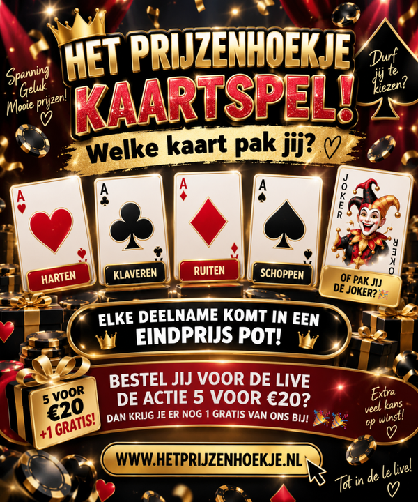 24 september! Het prijzenhoekje kaartspel!
