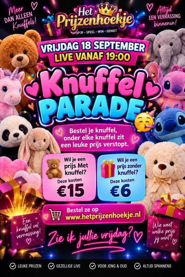 Knuffelparade 18 September!