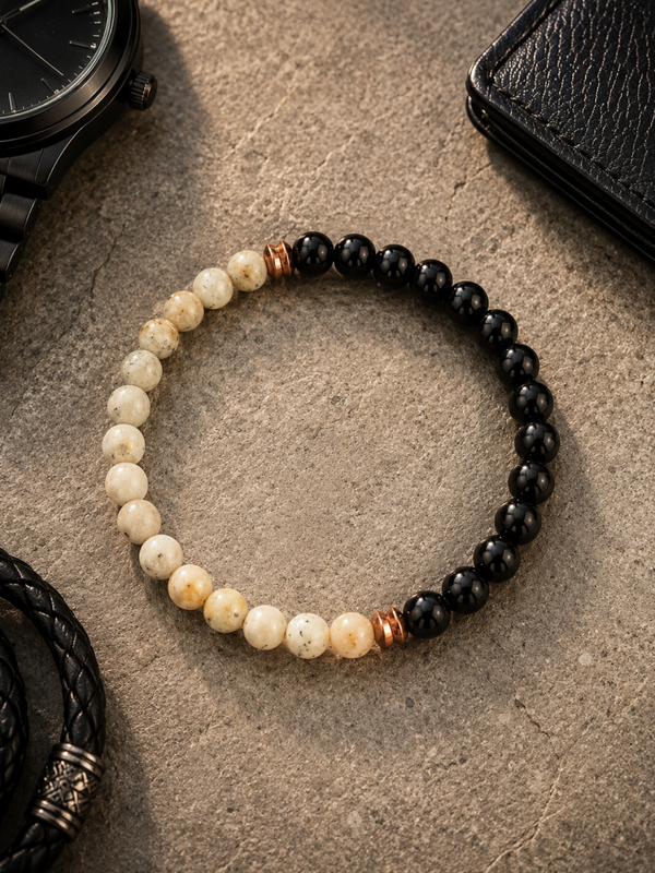 Bracciale Uomo - Beige e Noir