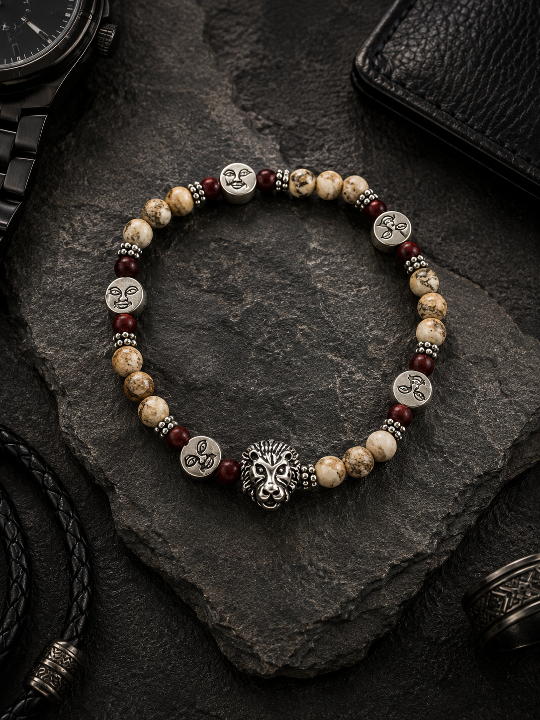 Bracciale Uomo - Leone e Buddha