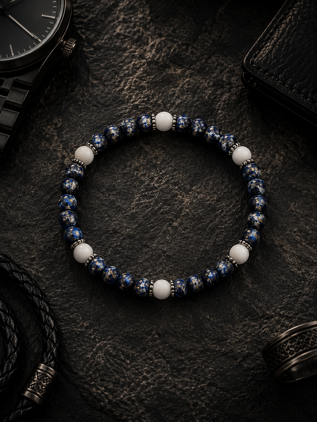 Bracciale Uomo - Blu e Bianco