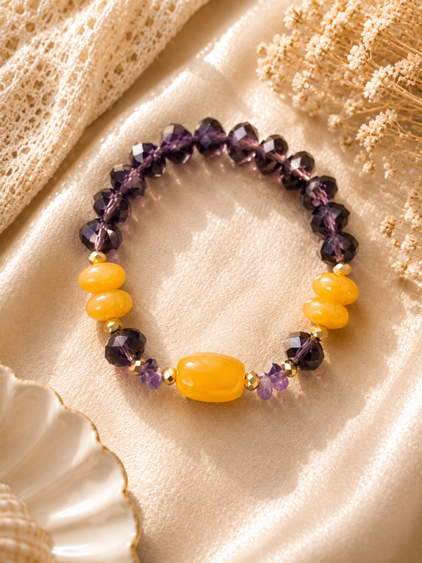 Bracciale Donna - Ametista & Ambra