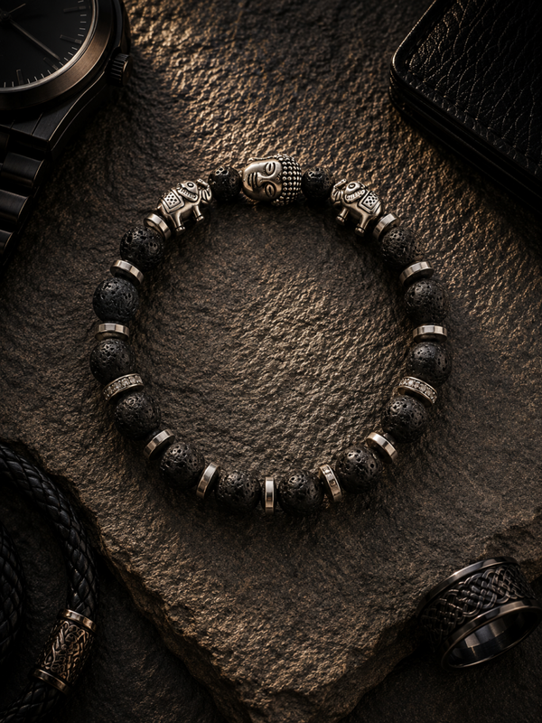 Bracciale Uomo - Lava e Buddha
