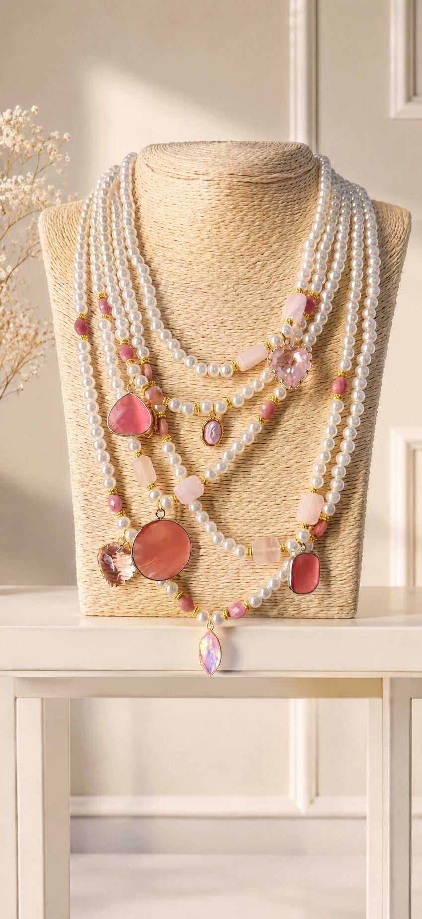 Collana “Rosa Perla” – Eleganza Boho Chic