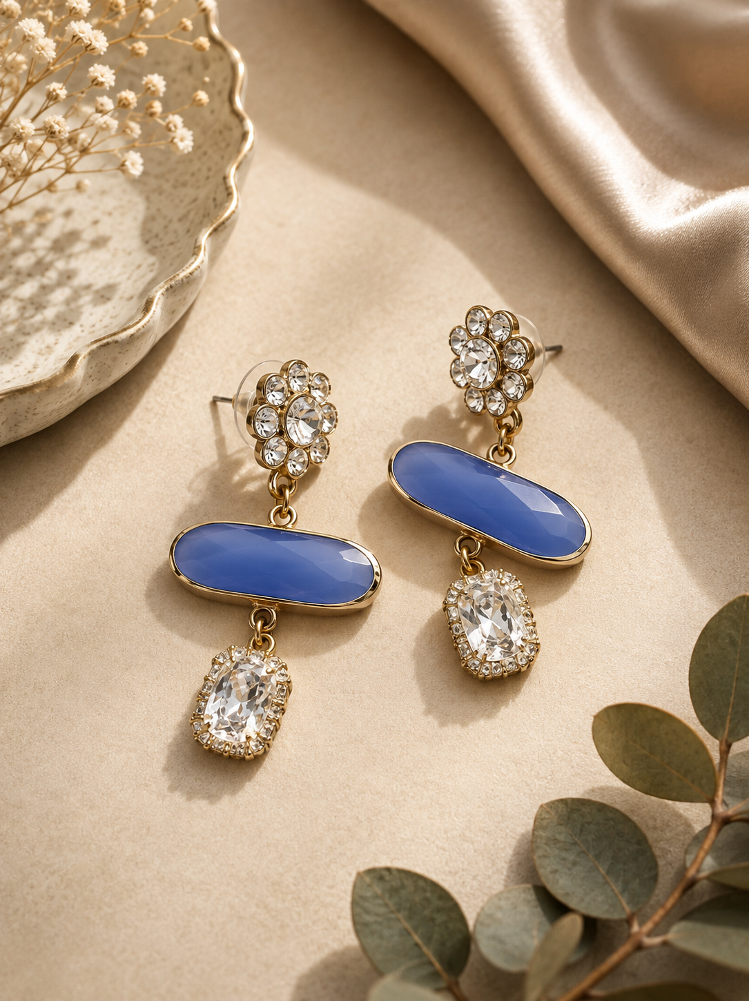 Orecchini Pendenti Strass