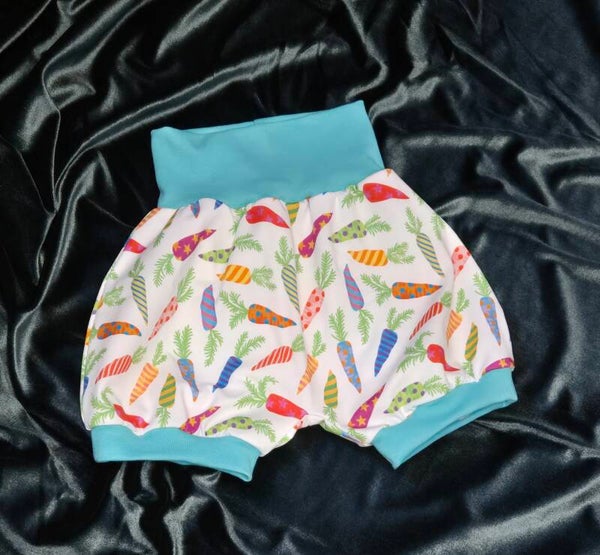 Gr. 116 und Gr. 122 kurze Pumphose "freche Möhre"