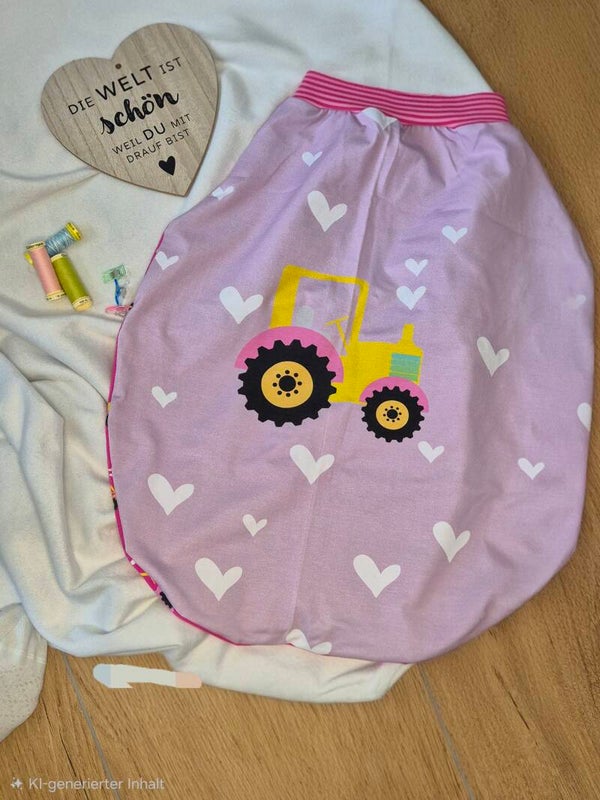 Gr. 74/80 leichter Strampelsack Treckerliebe
