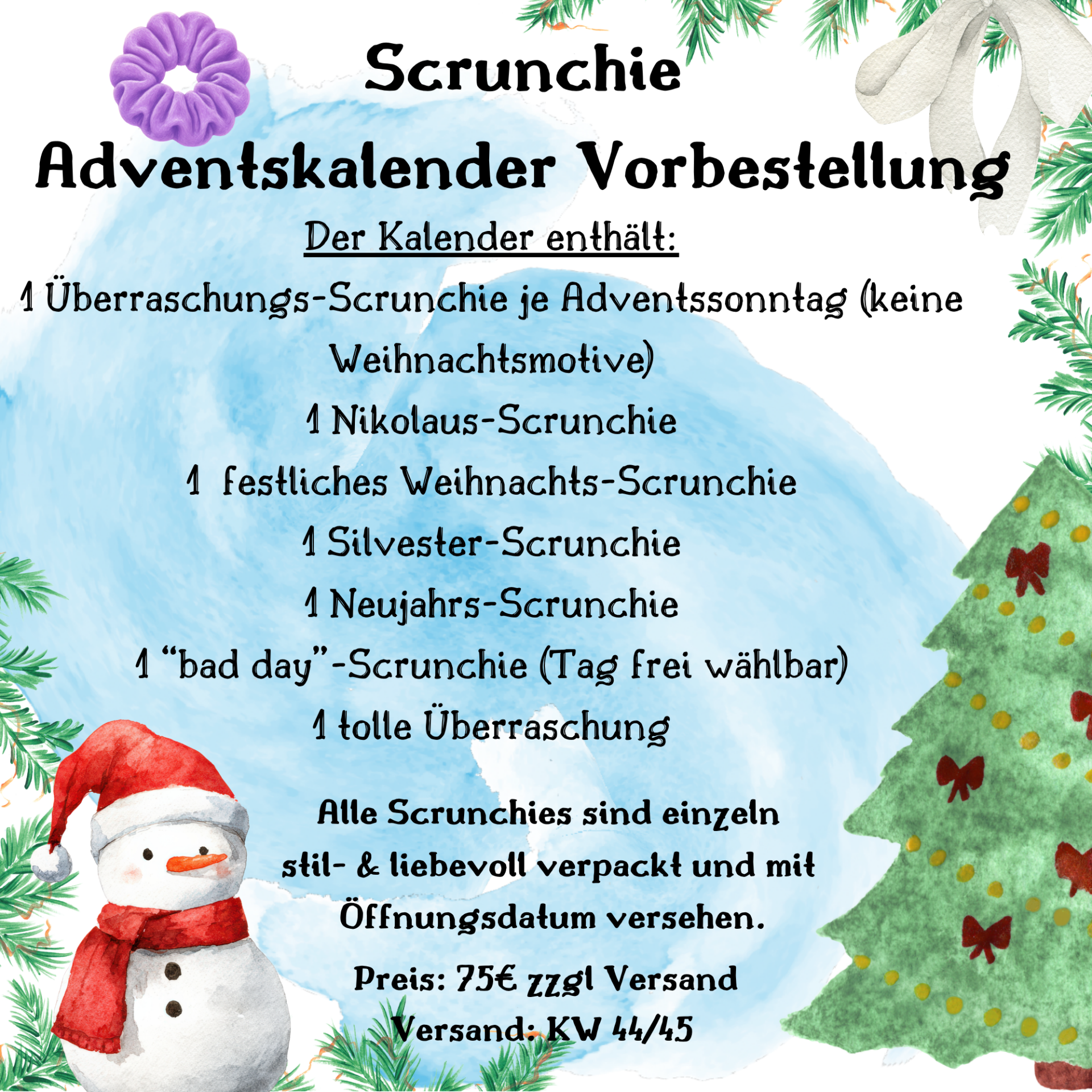 Scrunchie-Adventskalender (VORBESTELLUNG)