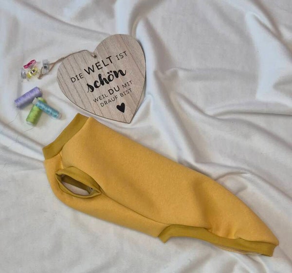 Gr. 40 - Hundepulli Senf lang