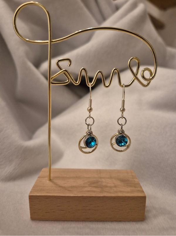 Ohrring "Wellenblaues Funkeln"