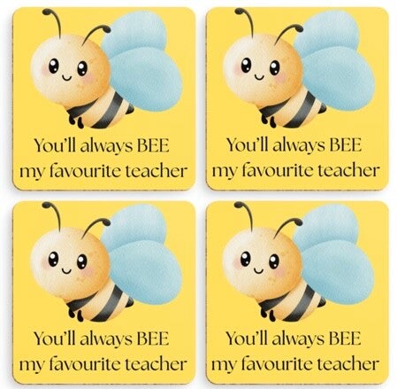 Coaster set x4 - Bee