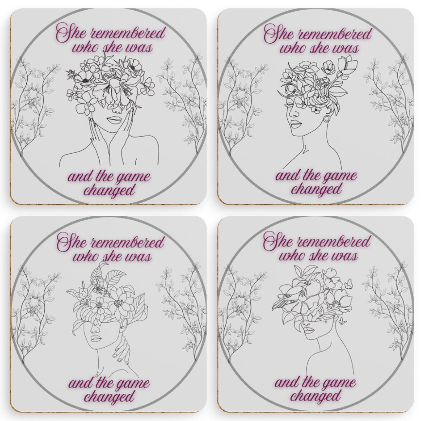 Coaster set x4 - Remember