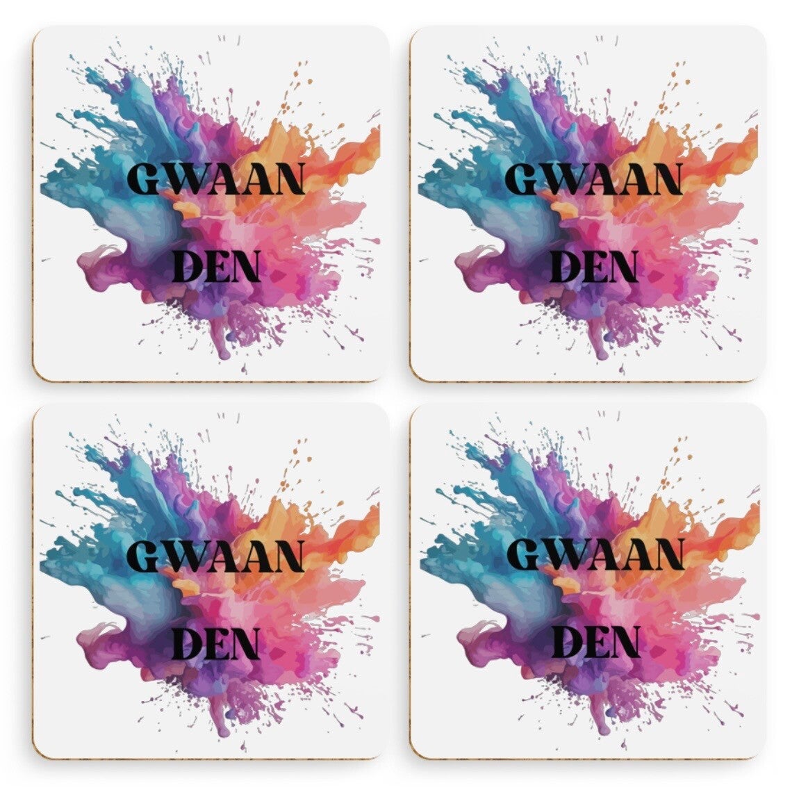Gwaan Den Coaster set x4