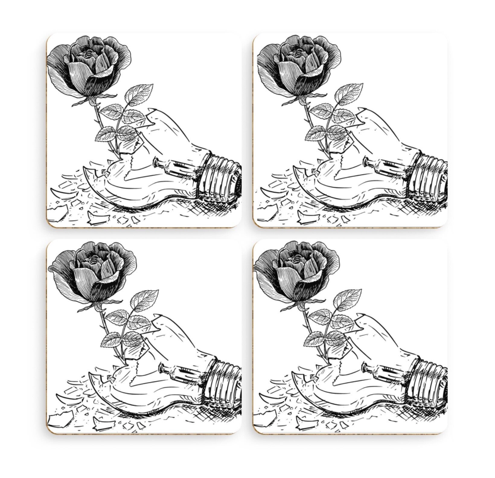 Coaster Set x4 - Broken Beauty