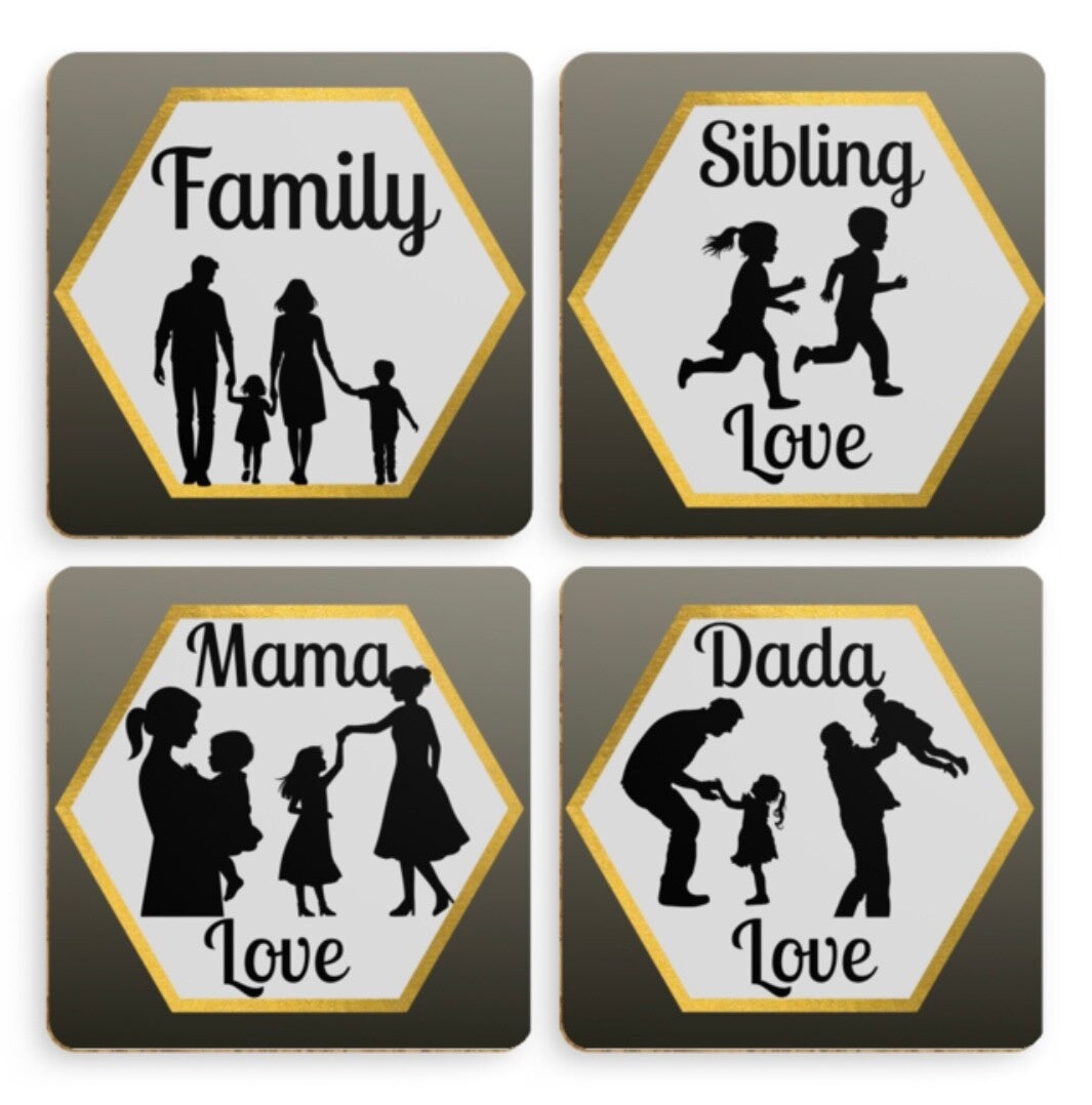 Coaster Set x4 - Family
