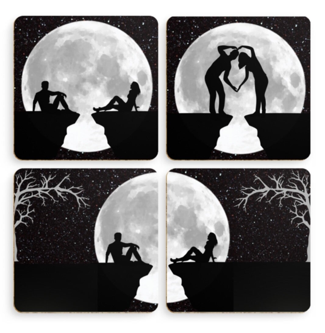 Coaster Set x4 - Love In The Dark