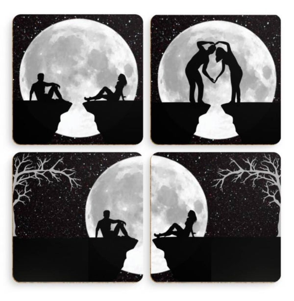 Coaster Set x4 - Love In The Dark